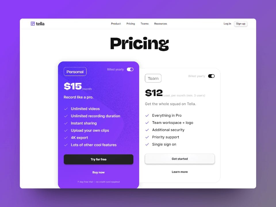 Tella-Pricing-Page