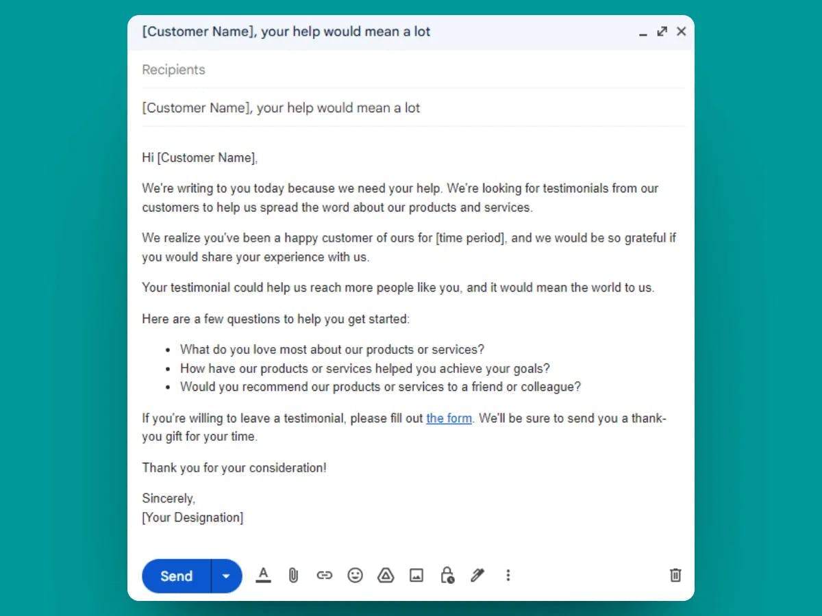 Straight to the Point Email Template