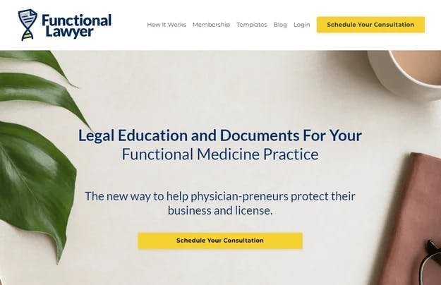 Functional Lawyer Landing Page