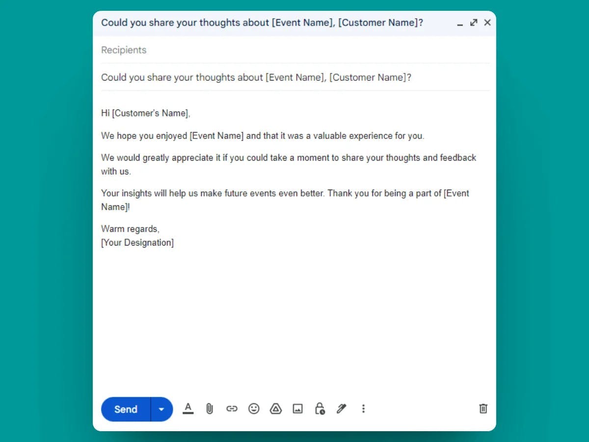 Event Follow-up Email Template