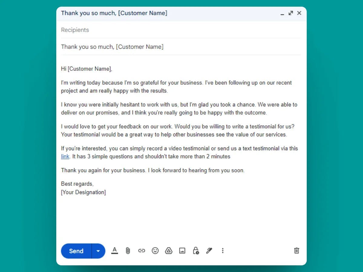 The Personalized Email Template